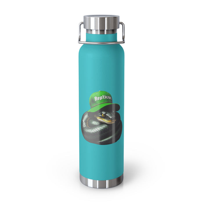 Repticon Copper Vacuum Insulated Bottle, 22oz w/ Black Snake