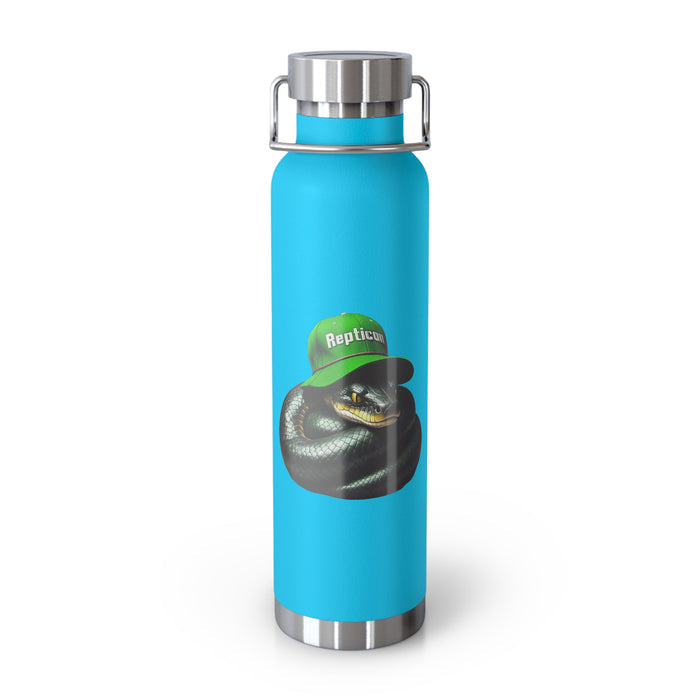 Repticon Copper Vacuum Insulated Bottle, 22oz w/ Black Snake