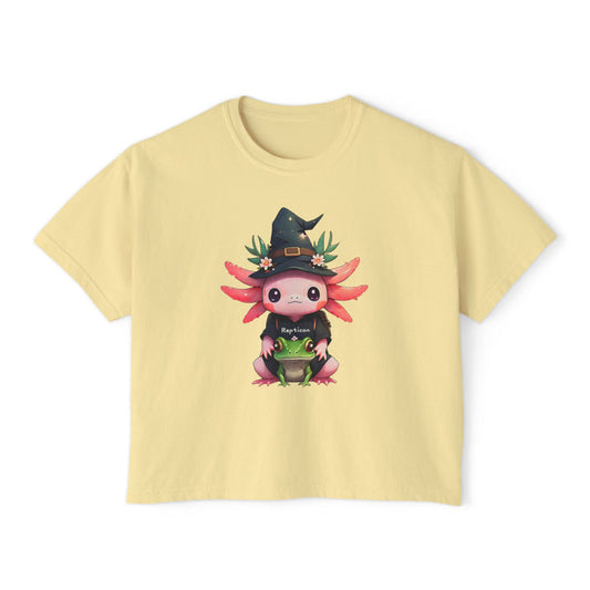 Repticon Women's Boxy Tee w/ Axolotl