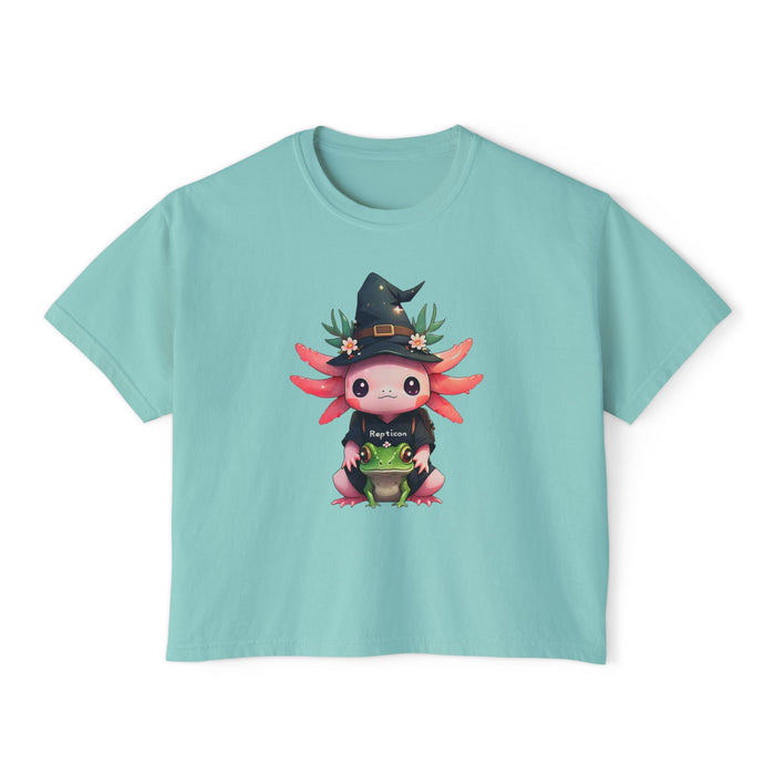 Repticon Women's Boxy Tee w/ Axolotl