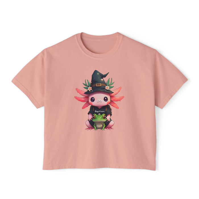 Repticon Women's Boxy Tee w/ Axolotl