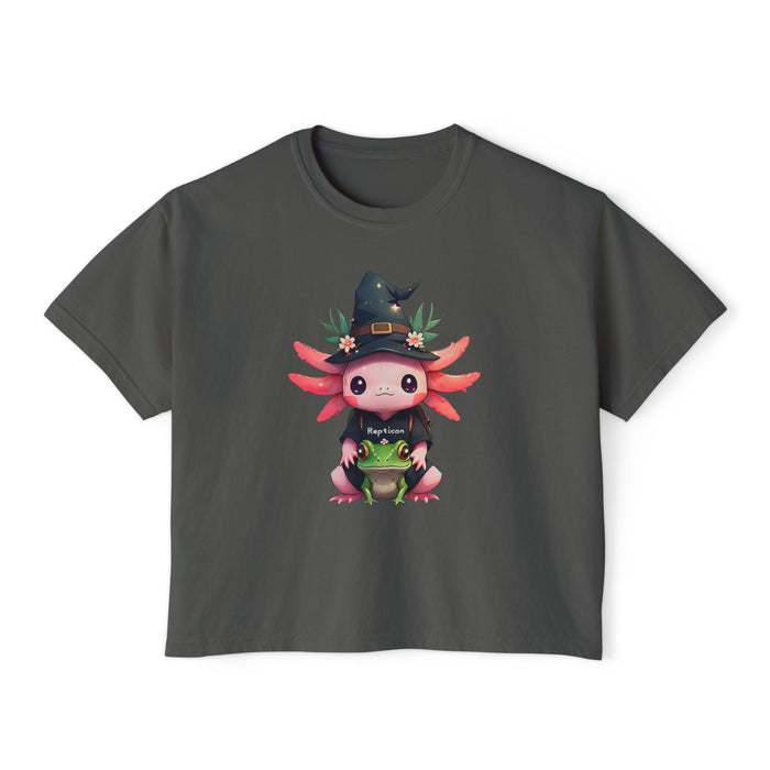 Repticon Women's Boxy Tee w/ Axolotl