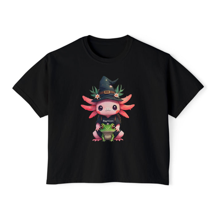 Repticon Women's Boxy Tee w/ Axolotl