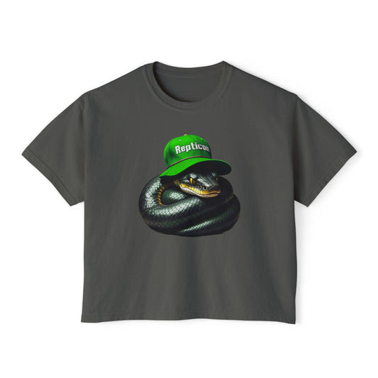 Repticon Women's Boxy Tee w/ Black Snake