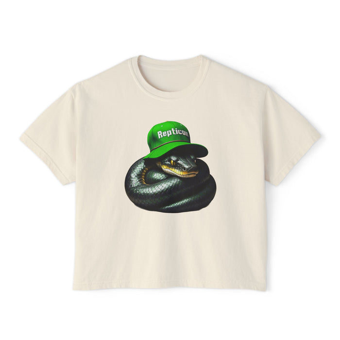 Repticon Women's Boxy Tee w/ Black Snake