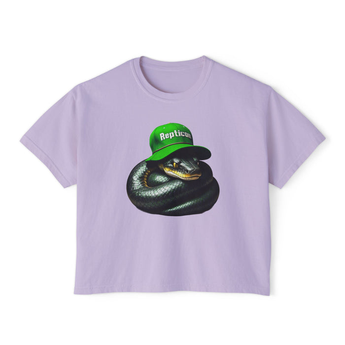 Repticon Women's Boxy Tee w/ Black Snake
