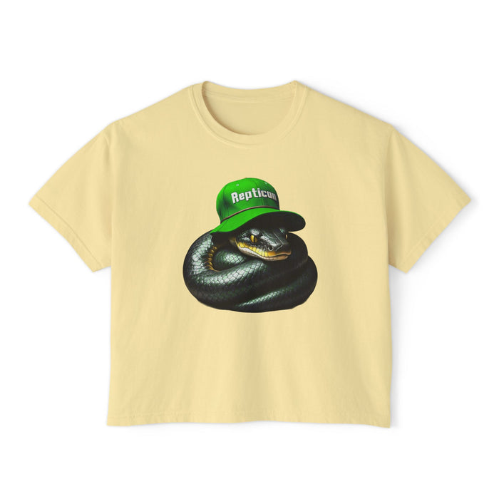 Repticon Women's Boxy Tee w/ Black Snake