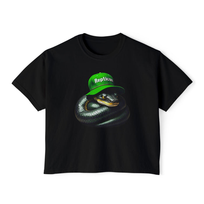 Repticon Women's Boxy Tee w/ Black Snake