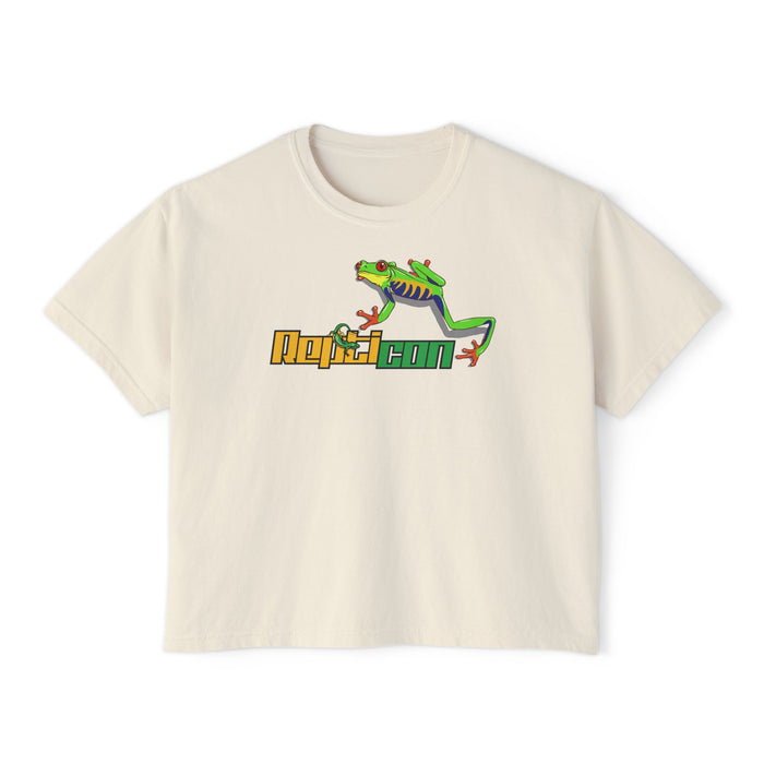 Repticon Women's Boxy Tee w/ Red-Eyed Tree Frog