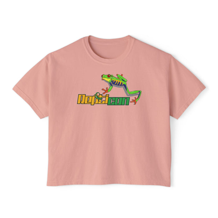 Repticon Women's Boxy Tee w/ Red-Eyed Tree Frog