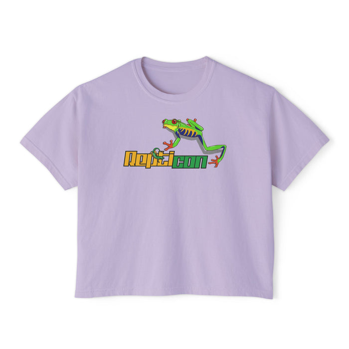 Repticon Women's Boxy Tee w/ Red-Eyed Tree Frog