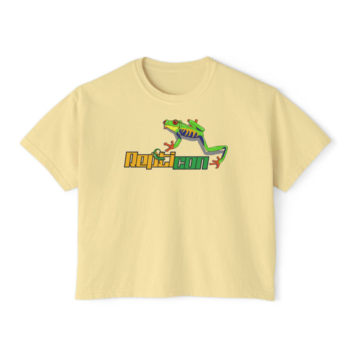 Repticon Women's Boxy Tee w/ Red-Eyed Tree Frog