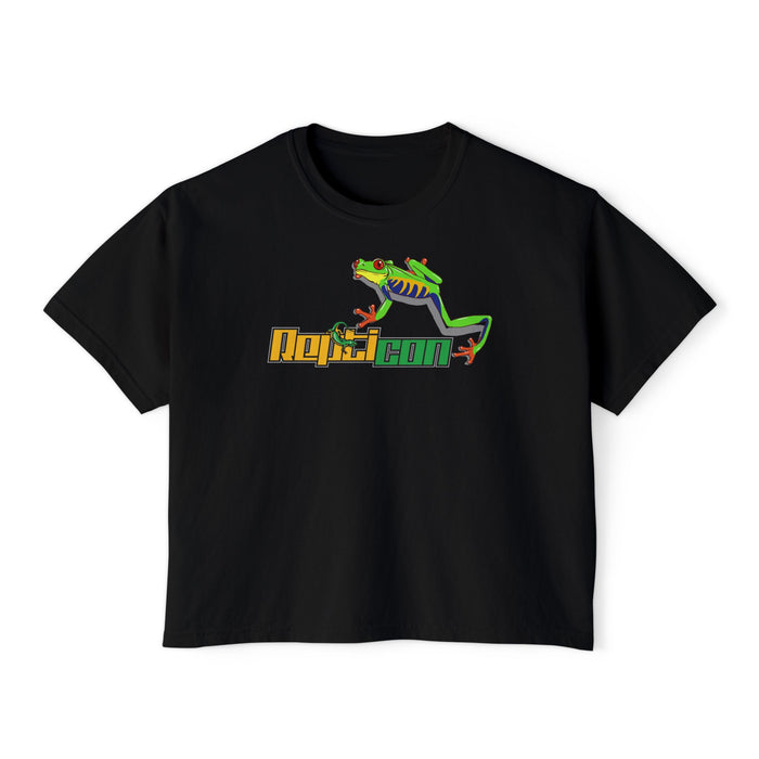 Repticon Women's Boxy Tee w/ Red-Eyed Tree Frog