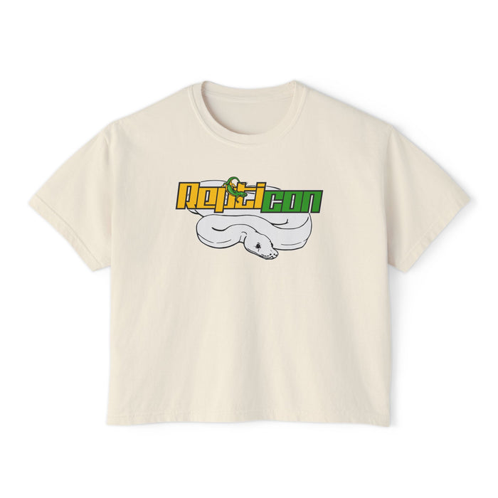Repticon Women's Boxy Tee w/ White Ball Python