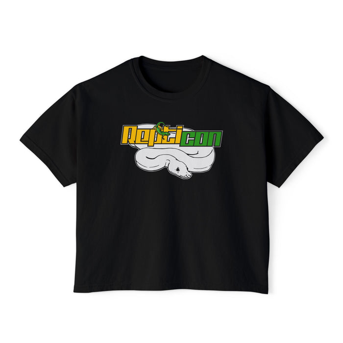 Repticon Women's Boxy Tee w/ White Ball Python