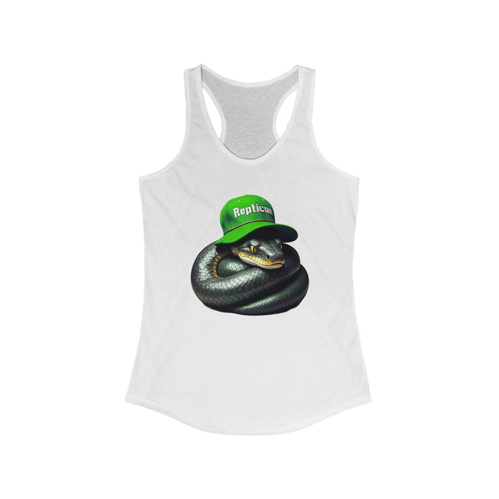 Repticon Women's Ideal Racerback Tank w/ Black Snake