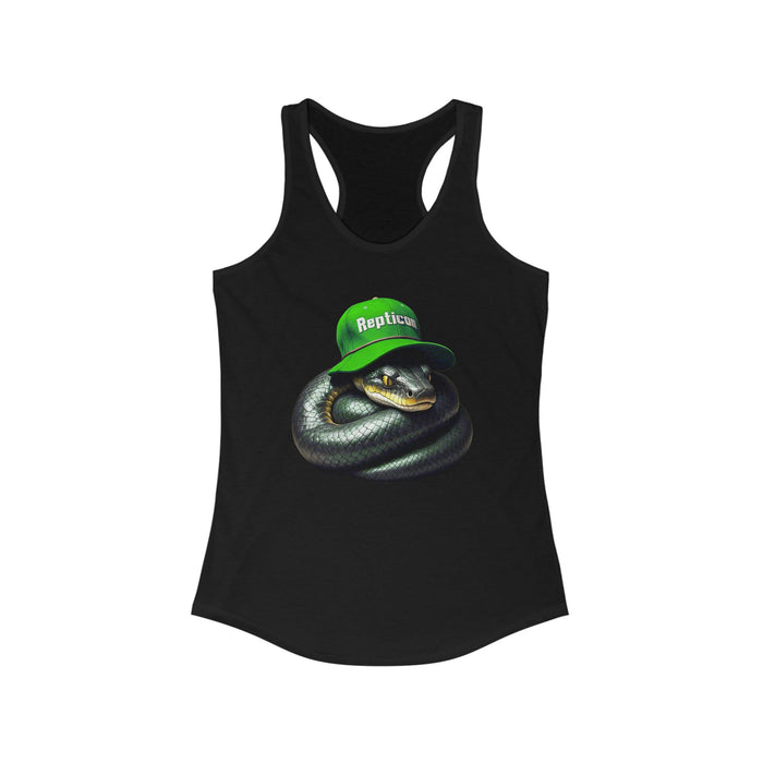 Repticon Women's Ideal Racerback Tank w/ Black Snake