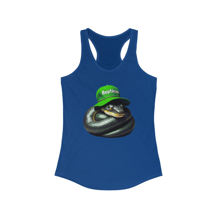 Repticon Women's Ideal Racerback Tank w/ Black Snake