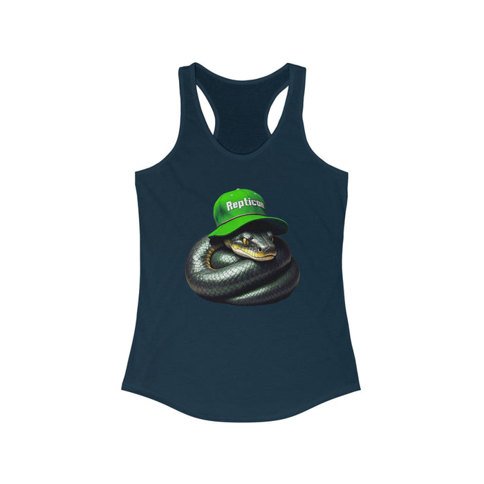 Repticon Women's Ideal Racerback Tank w/ Black Snake