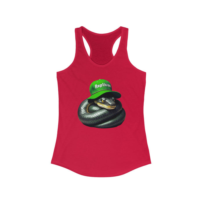 Repticon Women's Ideal Racerback Tank w/ Black Snake