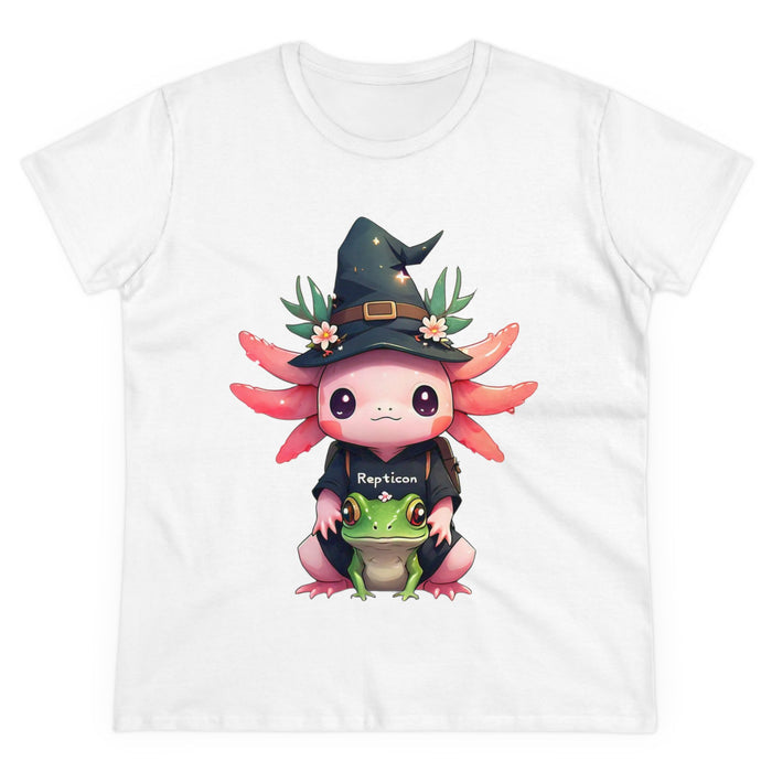 Repticon Women's Midweight Cotton Tee w/ Axolotl