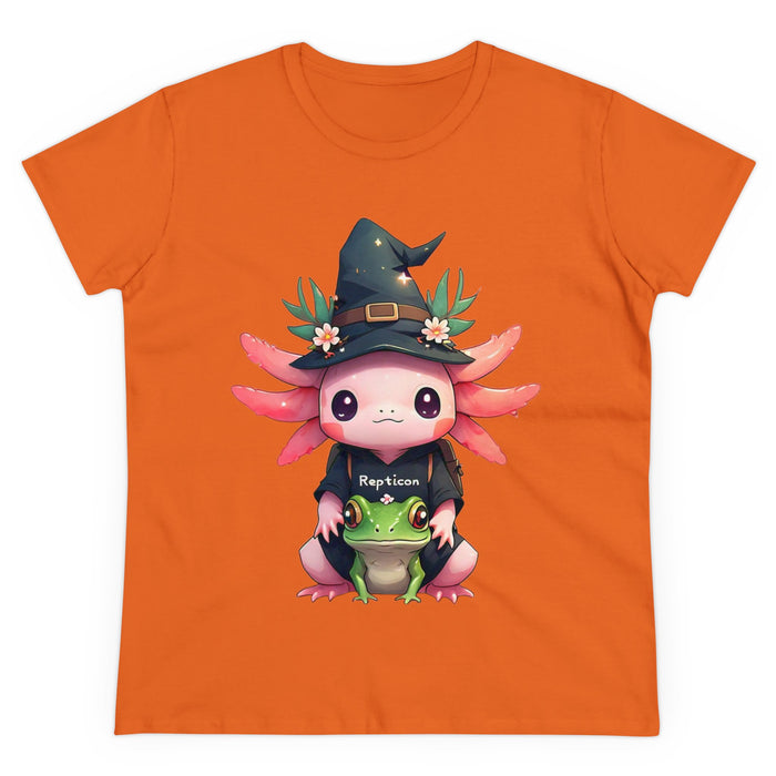 Repticon Women's Midweight Cotton Tee w/ Axolotl