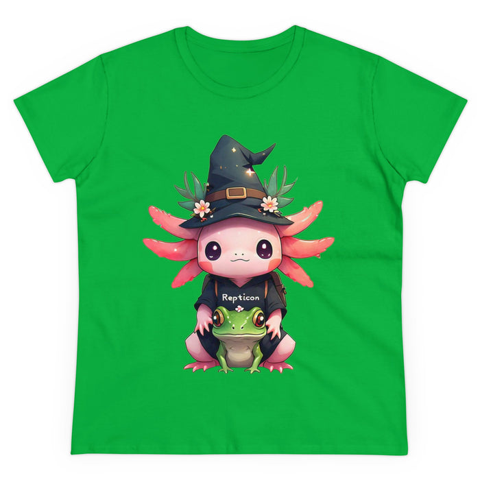 Repticon Women's Midweight Cotton Tee w/ Axolotl