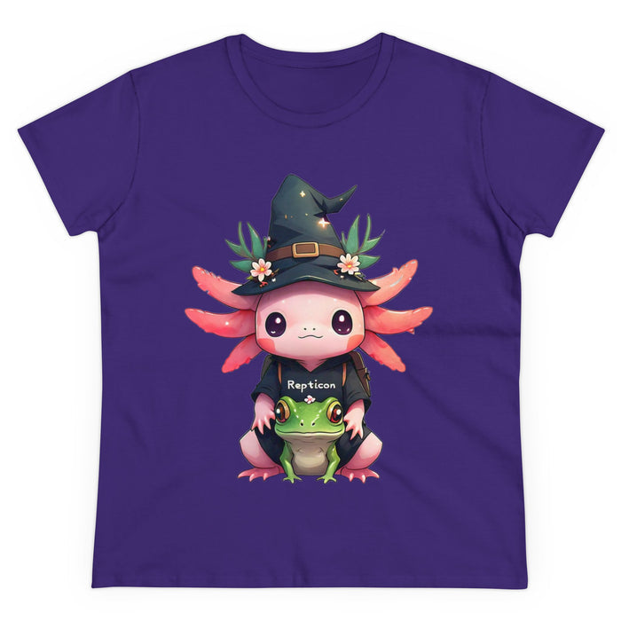 Repticon Women's Midweight Cotton Tee w/ Axolotl