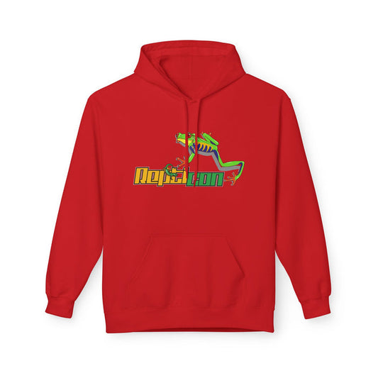 Repticon Women's Midweight Softstyle Fleece Hoodie Red-Eyed Tree Frog