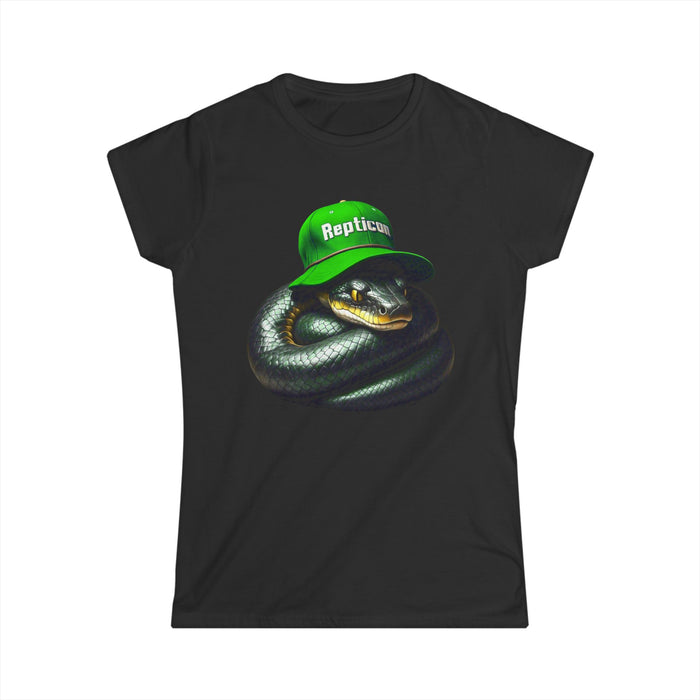 Repticon Women's Softstyle Tee w/ Black Snake
