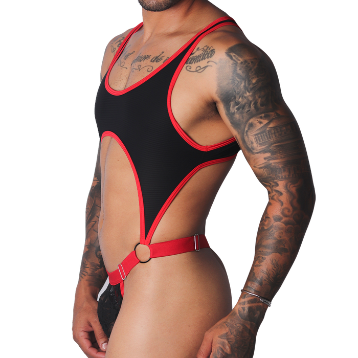 Romantic Black Body vista frontal de Gigo Underwear