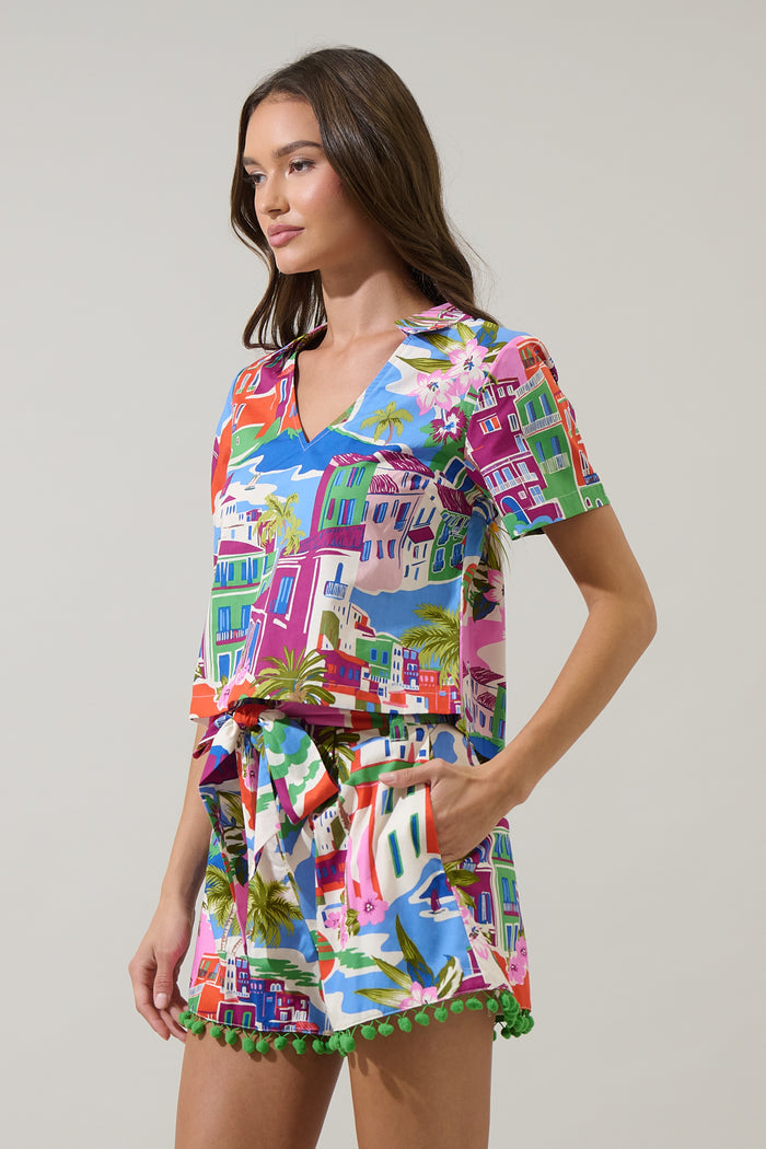 Rumi Town Marlie Collared Top