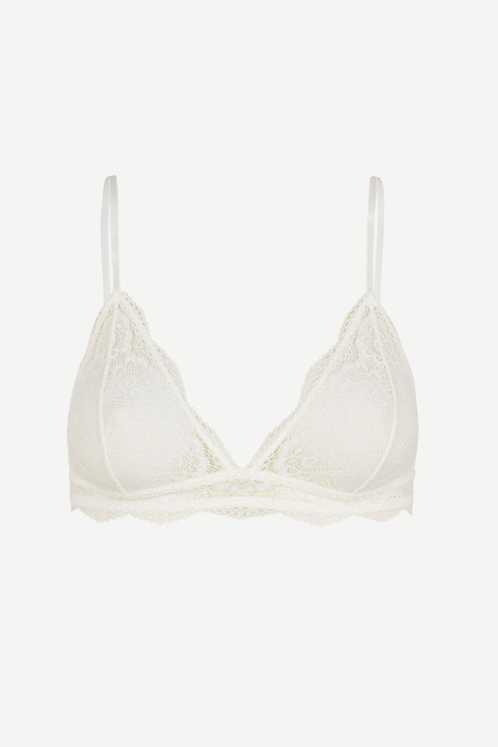 Samsoe Samsoe - Marilyn Bra Clear Cream – Soutien Gorge en Dentelle Creme-Sous-Vêtements-7092