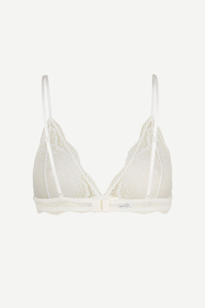 Samsoe Samsoe - Marilyn Bra Clear Cream – Soutien Gorge en Dentelle Creme-Sous-Vêtements-7092