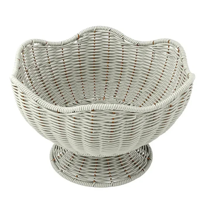 Scalloped Basket Gray