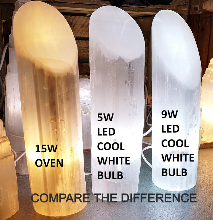 Earthstore® Selenite BRIGHT COOL WHITE LED Lamp bulbs 7W & 9W
