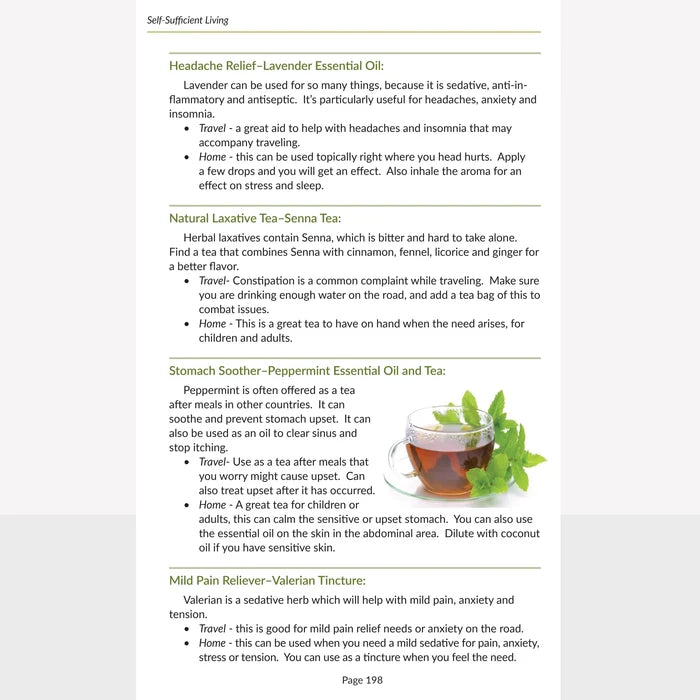 Self-Sufficient Living essential oils reference page