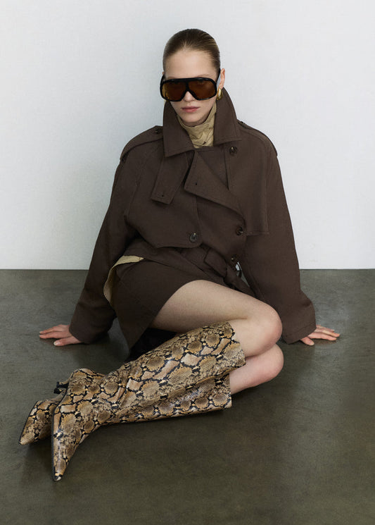 SHORT BELTED TRENCH JACKET