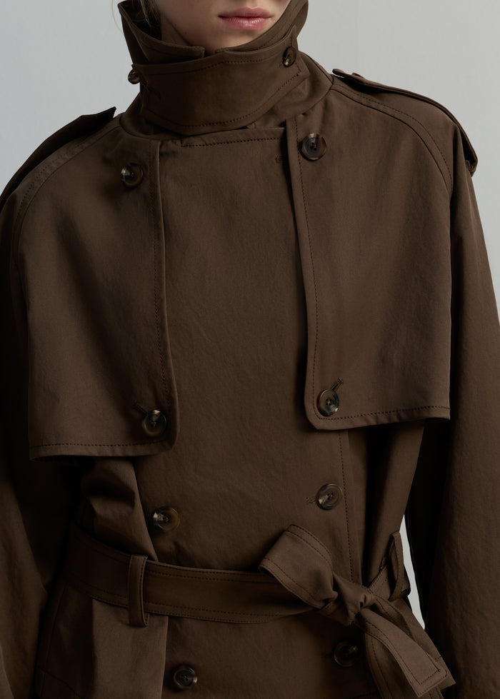 SHORT BELTED TRENCH JACKET
