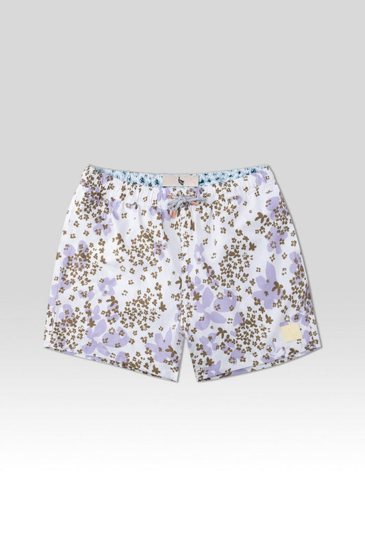 Short de Baño Classic Blossom Blanco - Polonio Uruguay