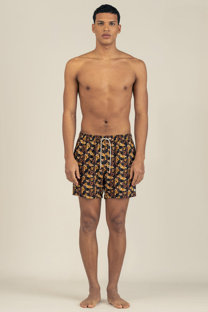 Short de Baño Classic Pixel Floral - Polonio Uruguay