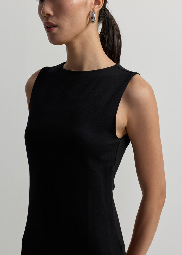 SLEEVELESS JERSEY MAXI DRESS