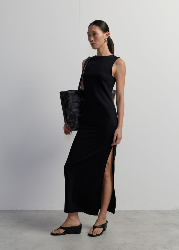 SLEEVELESS JERSEY MAXI DRESS