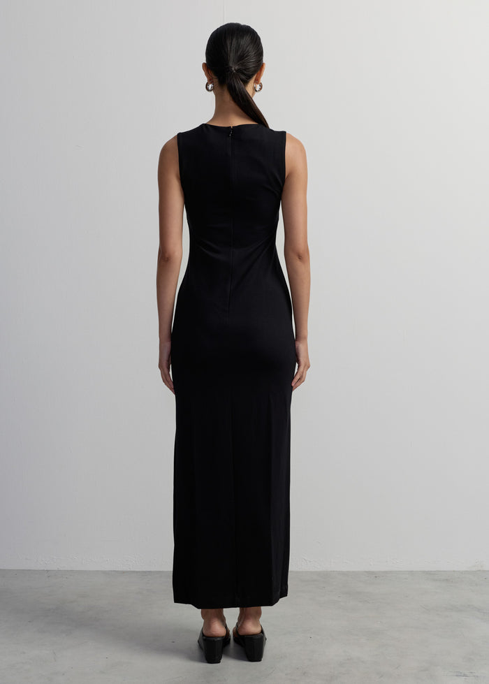 SLEEVELESS JERSEY MAXI DRESS
