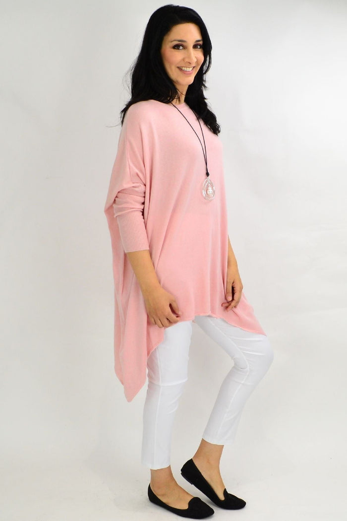 Baby pink boho tunic top with soft fabric and free-size fit, perfect for cozy style from Boho Australia.
