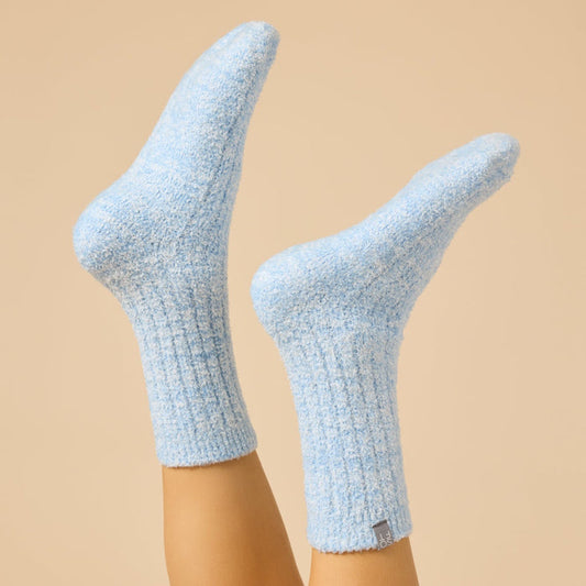 Softies - Marshmallow Crew Socks - Heather Sky Blue
