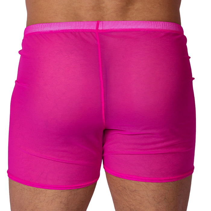 Spectrum Fuchsia Hot Shorts vista posterior de Gigo Underwear