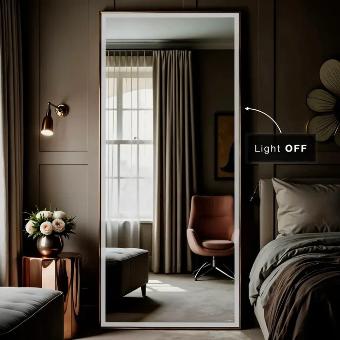 Stainless Steel Metal Frame Mirror | Buy Online India - Glazonoid