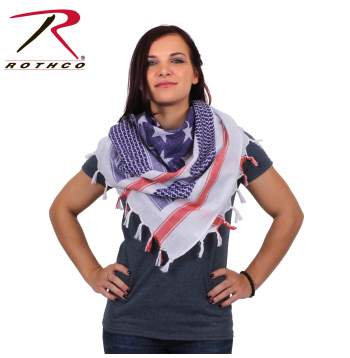 Stars and Stripes US Flag Shemagh Tactical Desert Keffiyeh Scarf