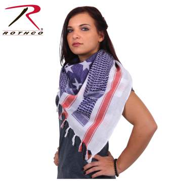 Stars and Stripes US Flag Shemagh Tactical Desert Keffiyeh Scarf